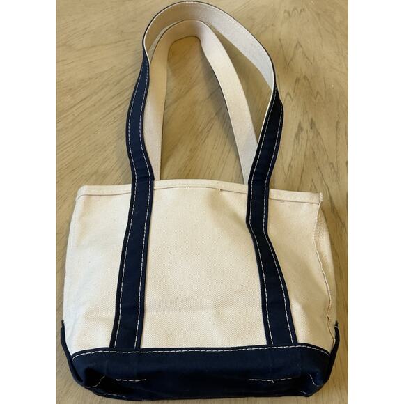 L.L. Bean Vintage Boat Tote Bag Canvas Pink Brest Cancer Logo Gorgeous Mint USA - Picture 3 of 15
